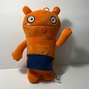 Ugly Dolls Plush with Denim Apron Orange Hanging Stuff Toy 9 inches